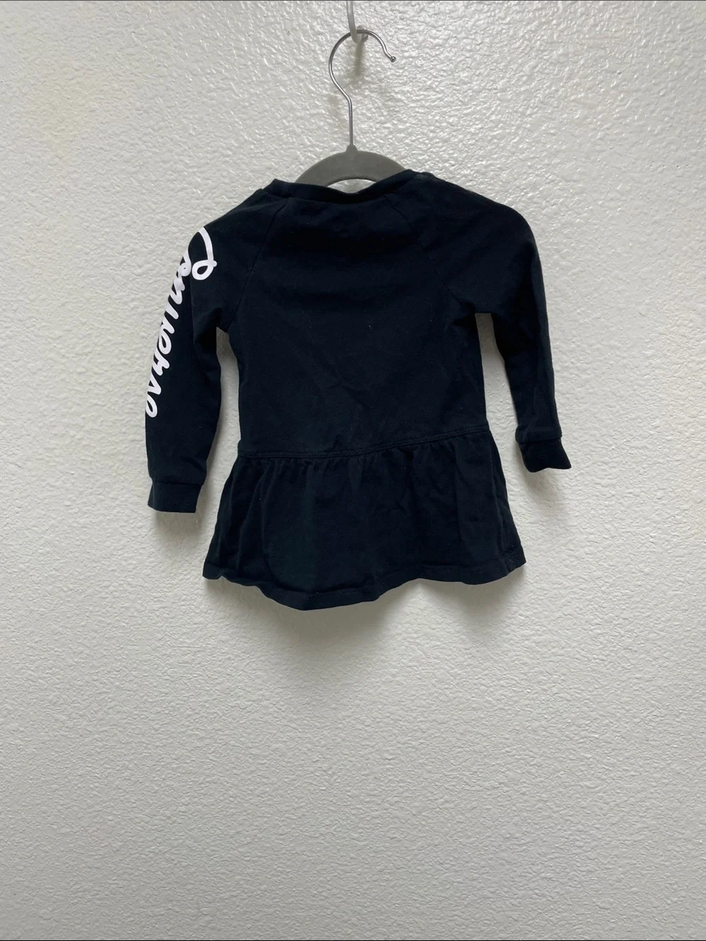Converse Black Long-Sleeve Chuck Taylor All Star Peplum Baby 24 Months Dress